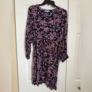 Draper James Pink Floral Long Sleeve Dress